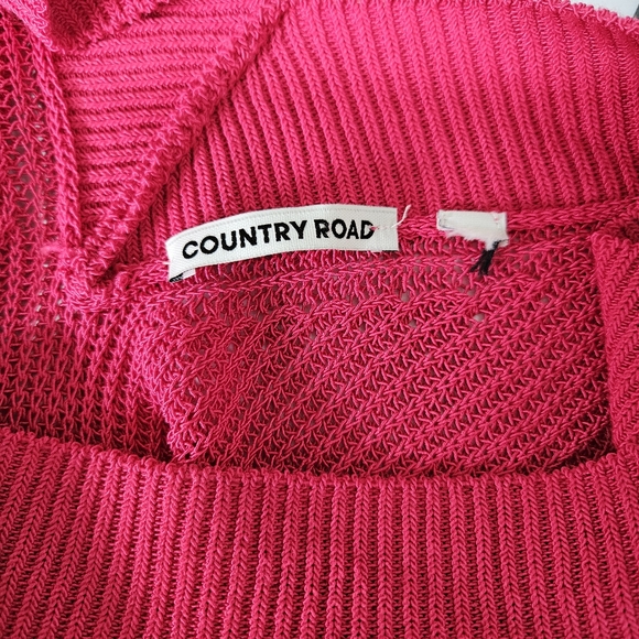 Country Road | V Neck & Back Sweater - Pink - Picture 7 of 12